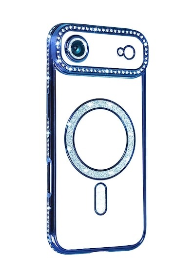 Mey İthalat iPhone Uyumlu 17 Air Joke Simli Magneticsafe Kılıf - Mavi