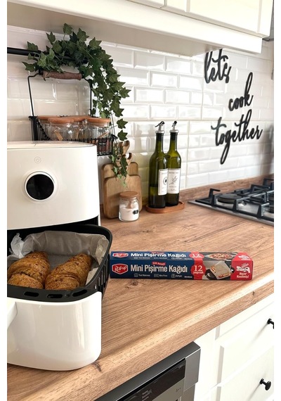 Roll Up Kesilmiş Mini Pişirme Kağıdı Airfryer - Tost Makinesi - Mini Fırın Uyumlu 12 Yaprak X 6 Kutu Diğer
