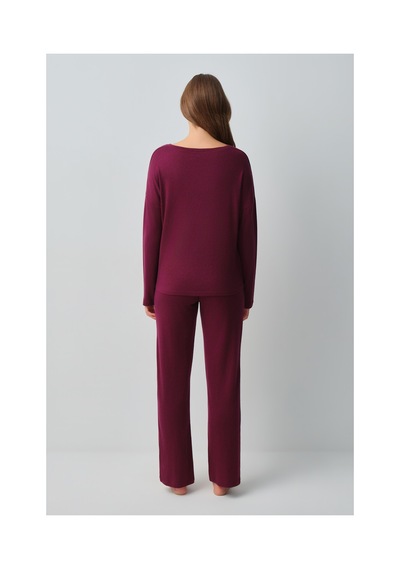 Suwen Comfort Pijama Takımı Wsh10510349080 Mürdüm