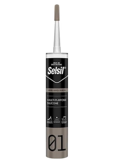Selsil Genel Amaçlı Silikon Şeffaf 10 Adet 280 Ml