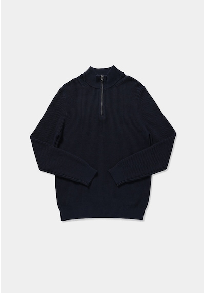 Colin's Colins Regular Fit High Neck Jakarlı Erkek Lacivert Kazak Cl1076440 Q1.v2 Nav
