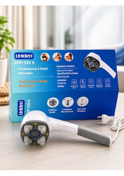 Uniden Spp-330x Dört Başlı Masaj Aleti Yüksek Güçlü Motor