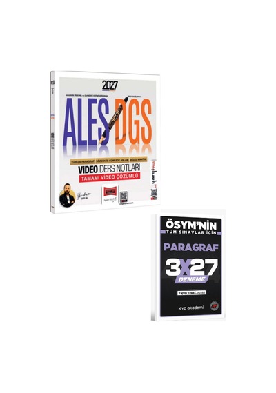 Yargı 2027 Ales Dgs Türkçe Paragraf Sözcükte Anlam Sözel Mantık Video Ders Notları+ Evp Akademi Paragraf