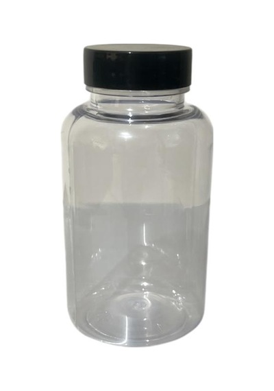 200ml Şeffaf Tablet Şişesi Siyah Kapak, 48 Adet, Tablet Şişesi, Ecza Şişesi, Kozmetik Şişe Diğer