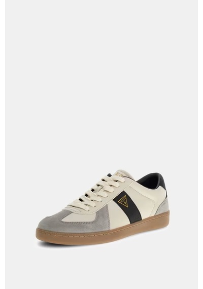 Guess Dravos Deri Karışımlı Erkek Sneaker Ayakkabı Fmfdraell12 Bej