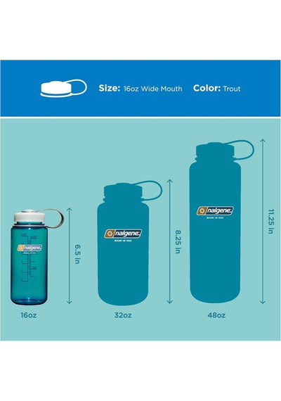 Nalgene Wh Sustain Içecek Şişesi Alabalık Yeşil 0,5 L Çok Renkli