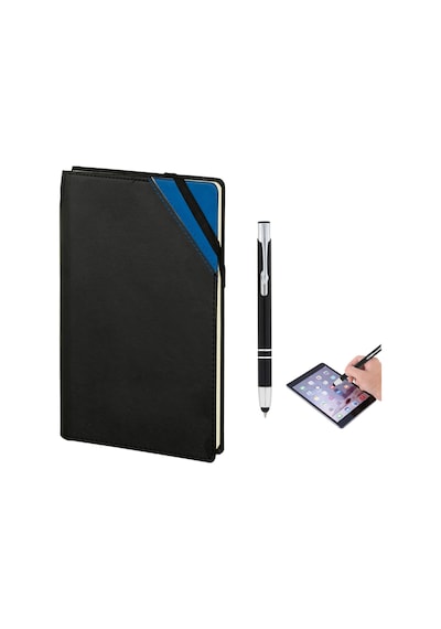 Köşeli Kenar Touchpen Dokunmatik Uç Metal Tükenmez Kalemli Defter