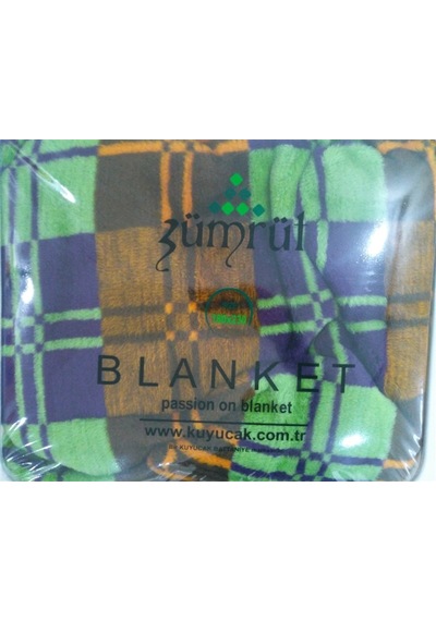 Zümrüt Çift Kişilik Lüks Peluş Battaniye (314259554) Çok Renkli