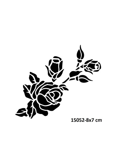 Airbrush Tattoo Tomurcuk Gonca Gül Stencil Süsleme Ve Boyama Kalıbı