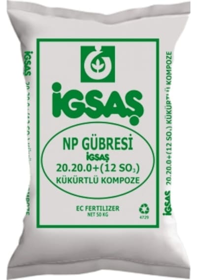 20,20.20 Gübre 15 Kg Kükürtlü Taban Gübresi Kompoze Bitki Gübresi Toprak Altı Gübre 1 Adet