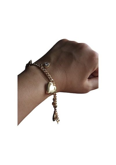 14k Gold Renkli Vip Seri Kalpli Şans Bileklik Altın
