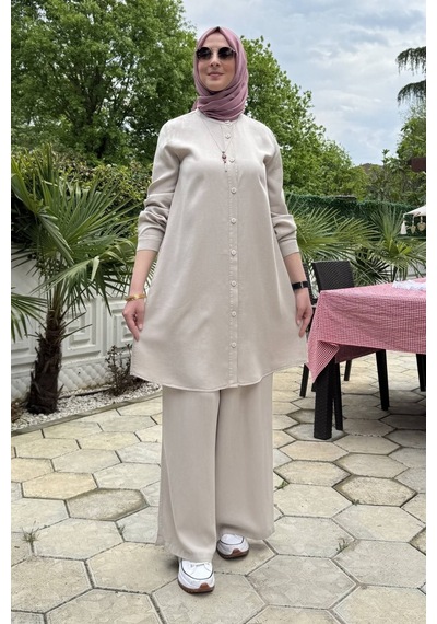 Rabia Şamlı Ezgi Pantolonlu Takım Taş Normal
