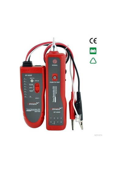 Nf-806r Ağ Kablosu Arıza Tespit Cihazı Test Cihazı Utp Stp Rj45 Rj11, Timsah Klipsli