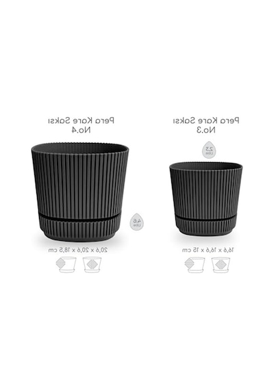 2'li Ekonomik Tabaklı Saksı Seti, 2,3 Litre Ve 4,6 Litre Kapasite