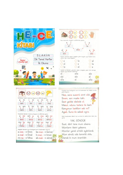 4e Hece Kitabı E-l-a-k-i-n Karatay Çocuk