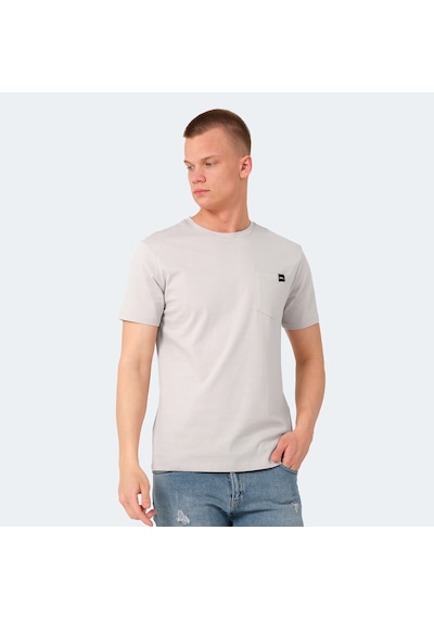 Slazenger VESELA Erkek Cepli Taş Gri Tişört