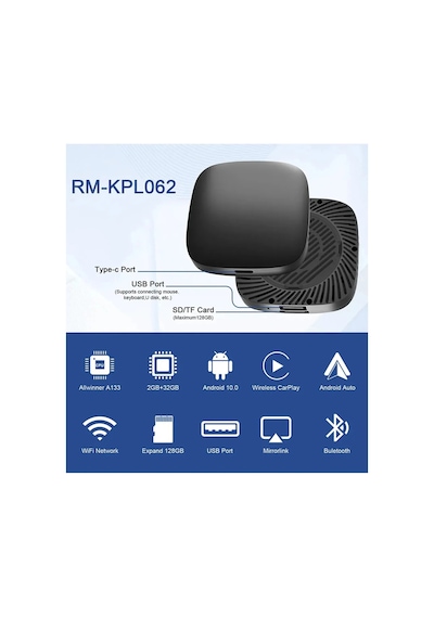 Mep Wireless Carplay Android Araba 4 Çekirdekli Akıcı Fullhd 1080p Wifi 2.4/5g 2gb/32gb Najmaddin