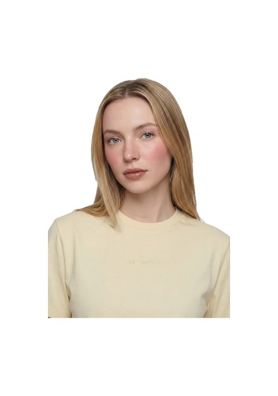 Oversize Kadın Tshirt K.kol Light Yellow