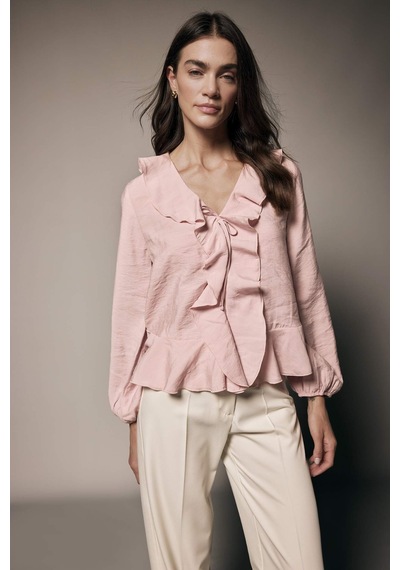 Defacto Volanlı Modal Bluz G1971ax26spbr86 Pembe-br86