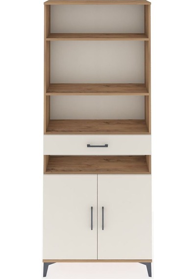 Arges Dolap 5 Raflı Tek Çekmeceli 2 Kapaklı 88x30x221 Çam-aytaşı Atlas Çam