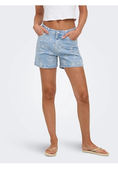 Only Onlphıne-aude Jaquard Dnm Shorts Qyt Kadın Mavi Şort - 15379250