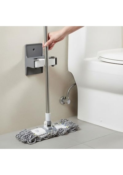 Sap Mop Tutucu Vidalı Güçlü Yapışkanlı 1,5 Kg Taşıma Kapasiteli Duvar Tipi Askı Aparatı Organizer Genel