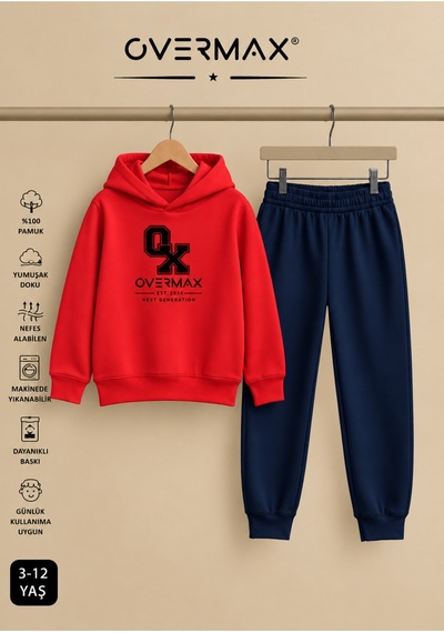 Overmax Baskılı Çocuk Kapüşonlu Eşofman Takımı 3-12 Yaş Kırmızı Üst-lacivert Alt - 920583067 Kırmızı Üst-lacivert Alt Overmax Baskılı Çocuk Kapüşonlu Eşofman Takımı 3-12 Yaş Kırmızı Üst-lacivert Alt - 920583067 Kırmızı Üst-lacivert Alt