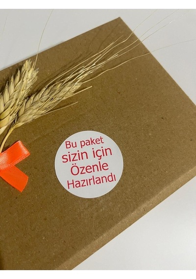 Bu Paket Sizin İçin Özenle Hazırlandı Yuvarlak Yapışkanlı Etiket 5x5 Cm 100 Adet