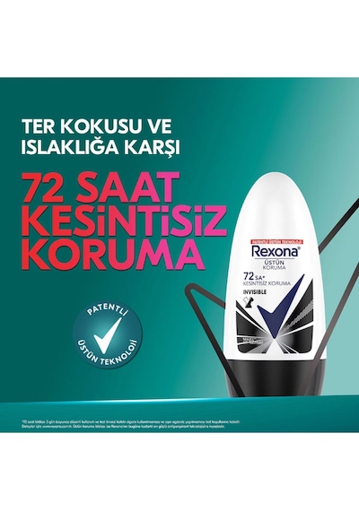 Rexona Invisible Black White Kadın Roll-on 50 Ml