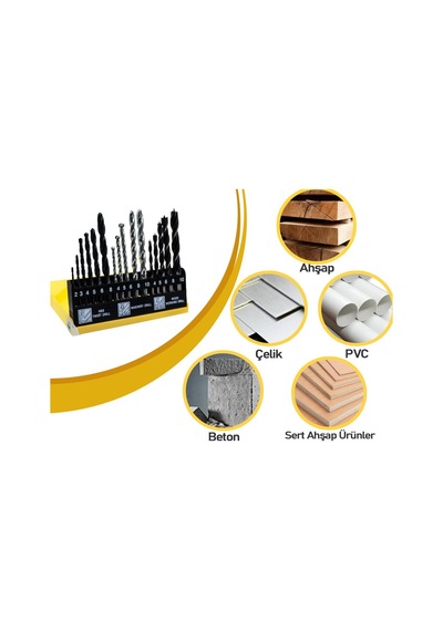 Keneth 16 Parça Ahşap-metal-beton Matkap Ucu Seti Pointteq Sprial Yeni Teknoloji 16pcs Drill Bit