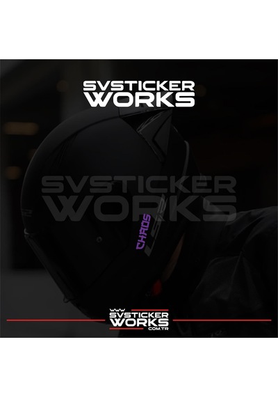 Chaos Vizör Sticker Kask Vizör Sticker Tüm Kasklar Uyumlu 1 Adet Mor