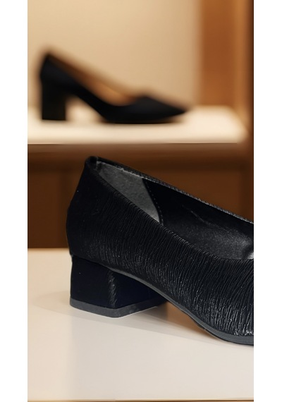 Altın Pabuç Kadın Topuklu Ayakkabı - Siyah Stiletto, Yumuşak İç Tabanlı Rahat Model Siyah