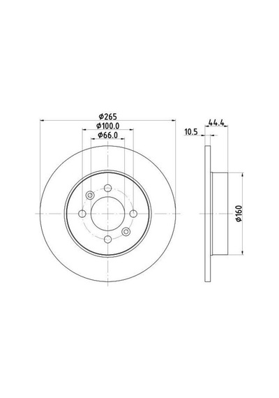 Yavuzsan 30697 Arka Fren Diski Laguna Safrane 99-265.0mm 51712-fd300