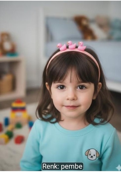3'lü Ördek Karanlıkta Parlayan Kız Çocuk Saç Bandı - Yumuşak Işıklı Gece Tacı Diğer