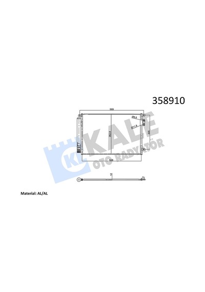 Klima Radyatörü Fıat 500 500c 0.9 13 Kurutucu İl E Brazıng Al/al 528 362,8x12 Al/brz 51953633