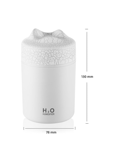 H2o Humidifier 300 Ml Ultrasonik Hava Nemlendirici Volkanik Buhar Makinesi Ve Aroma Difüzörü