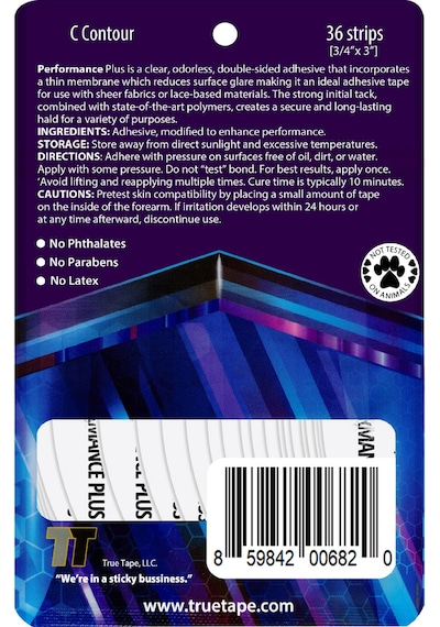 Truetape Performanceplus Mavi Protez Saç Bandı C Oval 2.0 CM x 7.5 CM