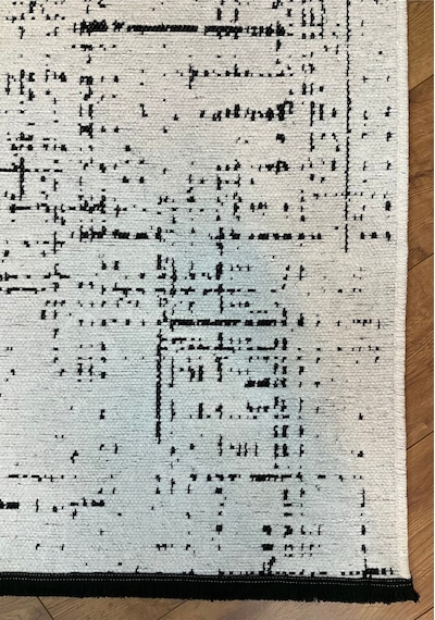 Şönil Dokuma Kayma Yapmaz Makinede Yıkanabilir Leke Tutmaz Kesme Bohem Kilim Vizon 2 Krem Krem