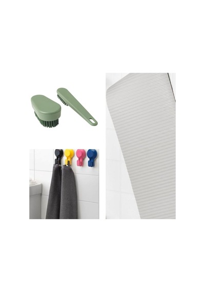 Pepprıg Yeşil Ovma Fırçası,doppa Banyo Kaydırmazı,tısken Renkli 4 Adet Duvar Askısı Çok Renkli - 645468745 Çok Renkli Pepprıg Yeşil Ovma Fırçası,doppa Banyo Kaydırmazı,tısken Renkli 4 Adet Duvar Askısı Çok Renkli - 645468745 Çok Renkli