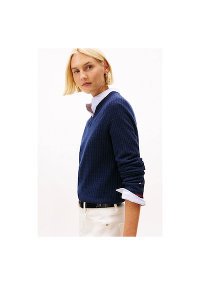 Tommy Hilfiger Yün Kaşmir Karışımlı Saç Örgülü V Yaka Uzun Kollu Kadın Mavi Kazak Ww0ww464170z0 Mavi Tommy Hilfiger Yün Kaşmir Karışımlı Saç Örgülü V Yaka Uzun Kollu Kadın Mavi Kazak Ww0ww464170z0 Mavi