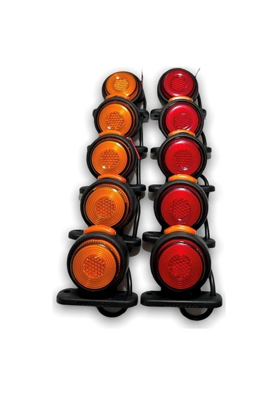 Ahmet Otomotiv 10 Adet Neon Mini Takoz Sarı-kırmızı 12v-24v