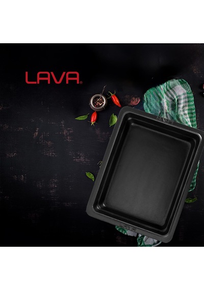 Lava Servis Tabağı 26 X 33 Cm Siyah Siyah