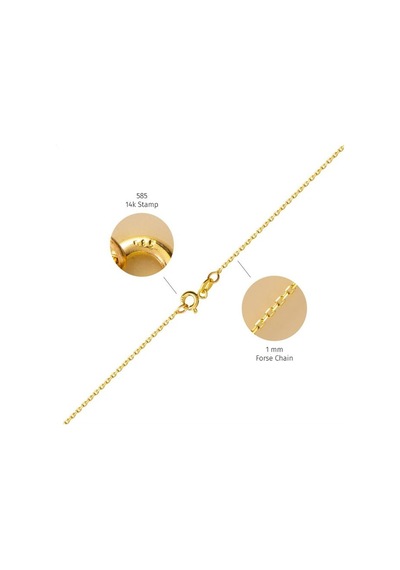 Goldkupe 14 Ayar Altın Sade Kalp Kolye 1,83 Gr-1414
