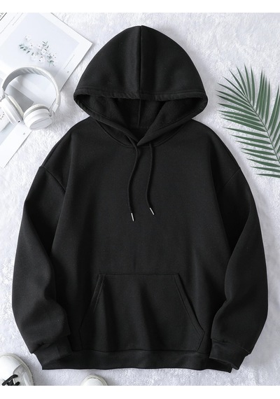 Startmore Siyah Unisex Erkek/kadın Justdoıt Renkli Özel Baskılı Oversize Kapüşonlu