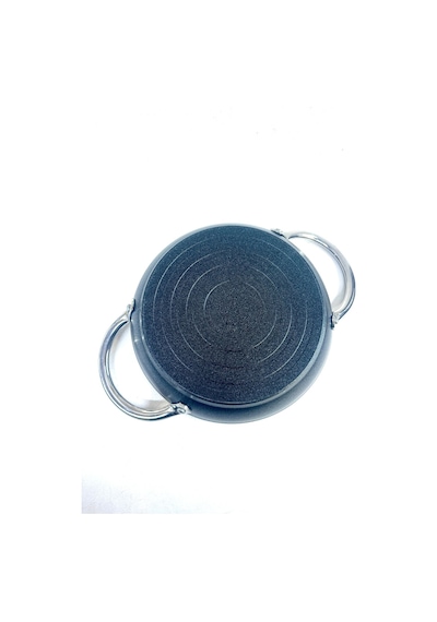 Çelik Saplı Döküm Granit Yumurta Sahanı 24 Cm Siyah