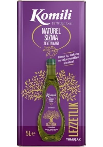 Komili Ege Sızması Naturel Sızma Zeytinyağı Teneke 5 L