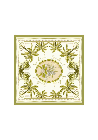 Arancia Yağ Yeşili 90x90 Pure Touch Eşarp Yağ Yeşili Yağ Yeşili