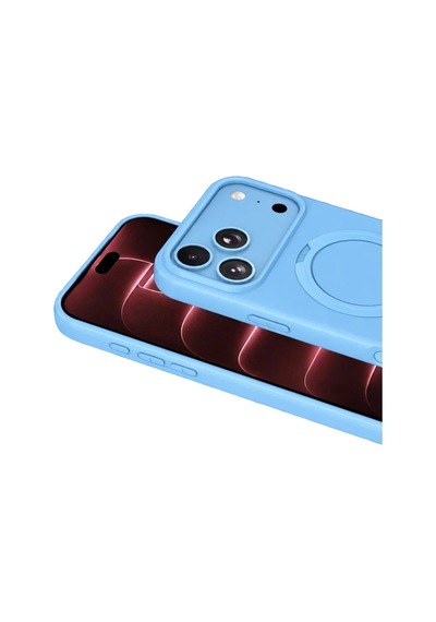 Zenviya21 Newface Apple İphone 18 Pro Max Regal Magsafe Standlı Kapak - Sierra Blue Zenya785 renkli