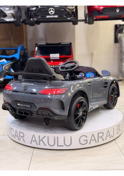Mercedes Gt Akülü Araba 0-6 Yaş Kumandalı Özel Plaka Hediye Gri