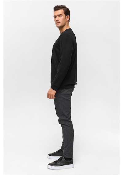 Süvari Siyah Regular Düz Bisiklet Yaka Sweatshirt Sw2013700013-s09 Siyah